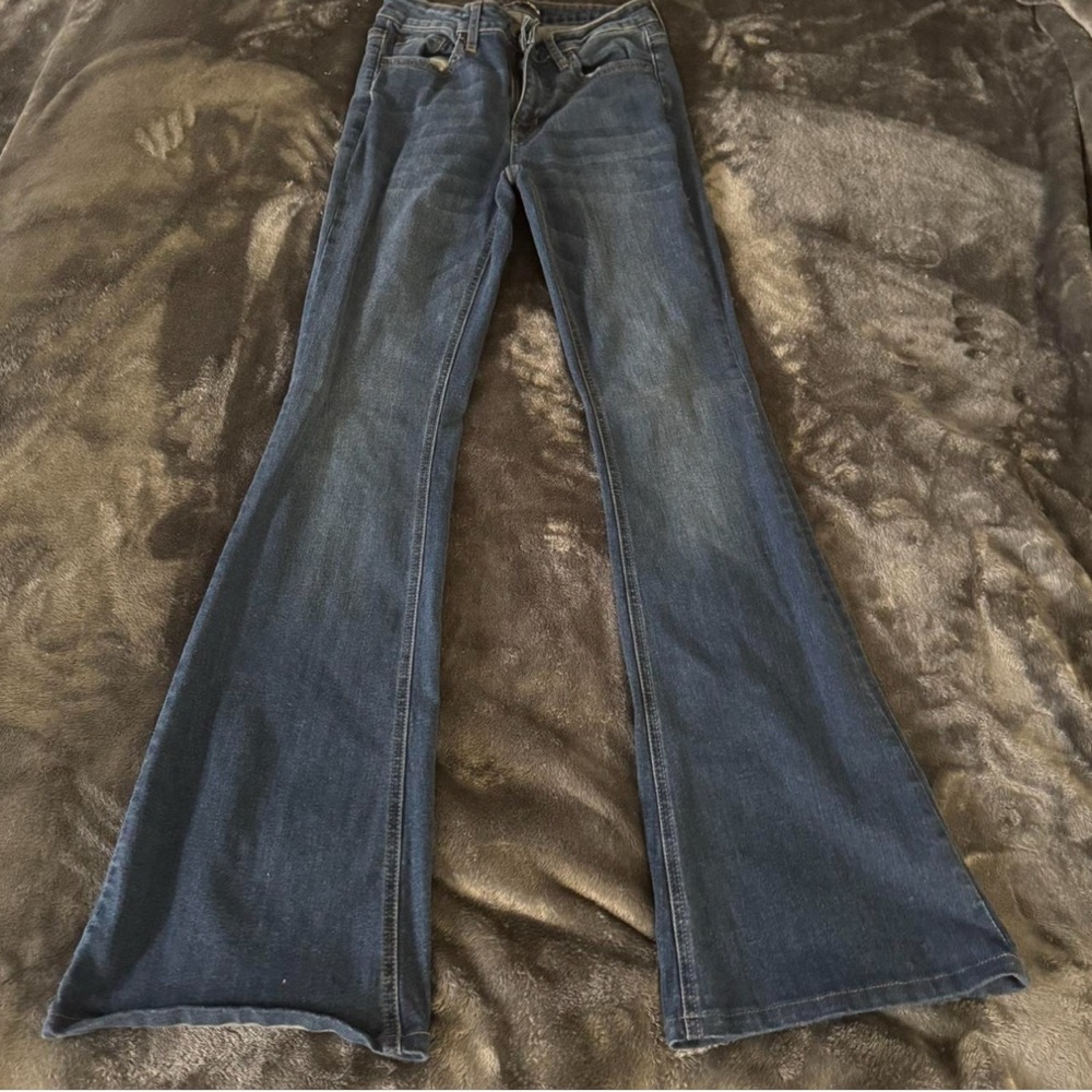 Fashion Nova Dark Blue Flare Jeans